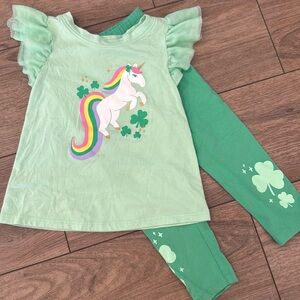Cat & Jack St. Patrick’s Day 2-piece girls outfit - 2T - LIKE NEW CONDITION